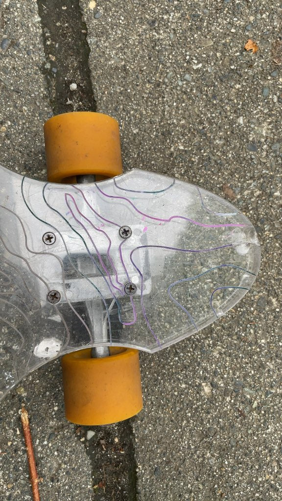 Bahne Topographic Clear Deck Skateboard