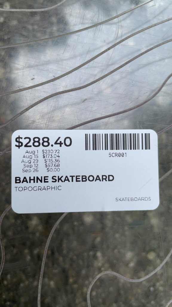 Bahne Topographic Clear Deck Skateboard