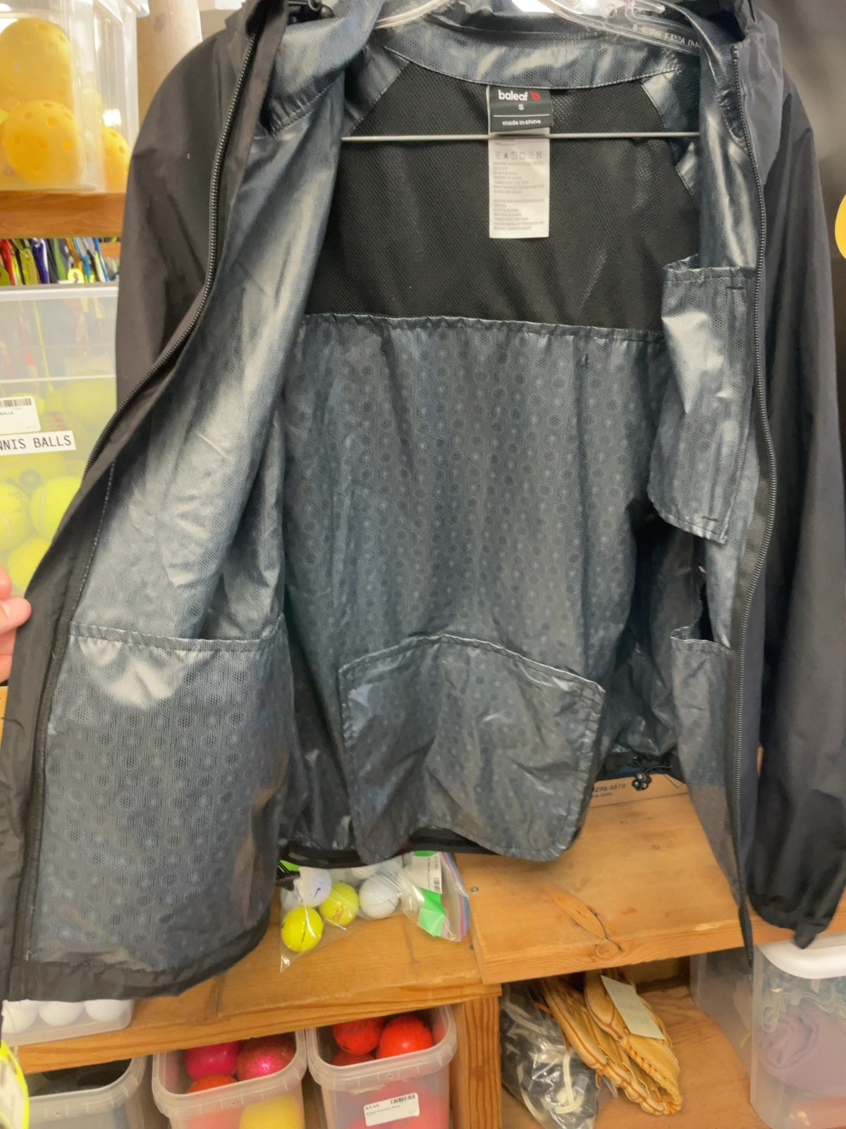 Baleaf Rain Jacket Size Small Black