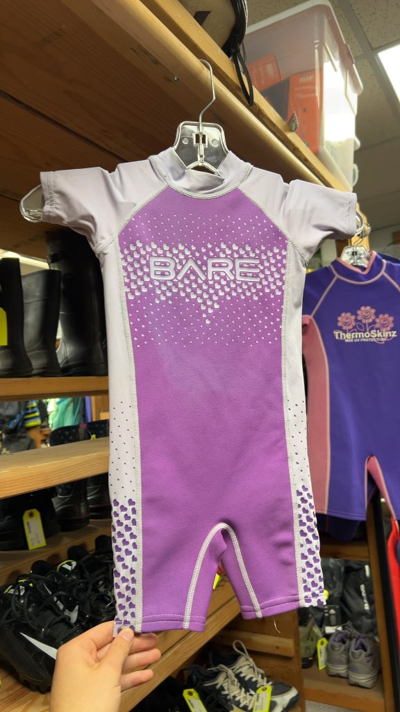 BARE Junior Size 4 Shorty Wetsuit - Purple
