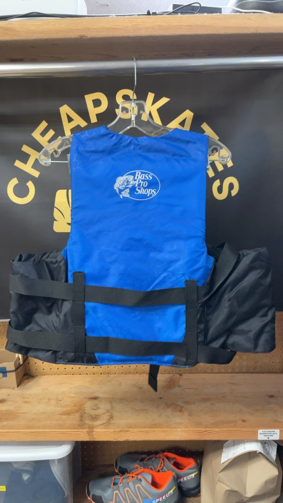 Bass Pro Shops Adult Life Jacket - Blue/Black - Large/X-Large