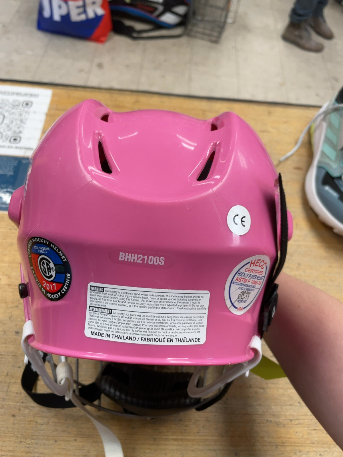 Bauer 2100 52-57 CM Pink Hockey Helmet