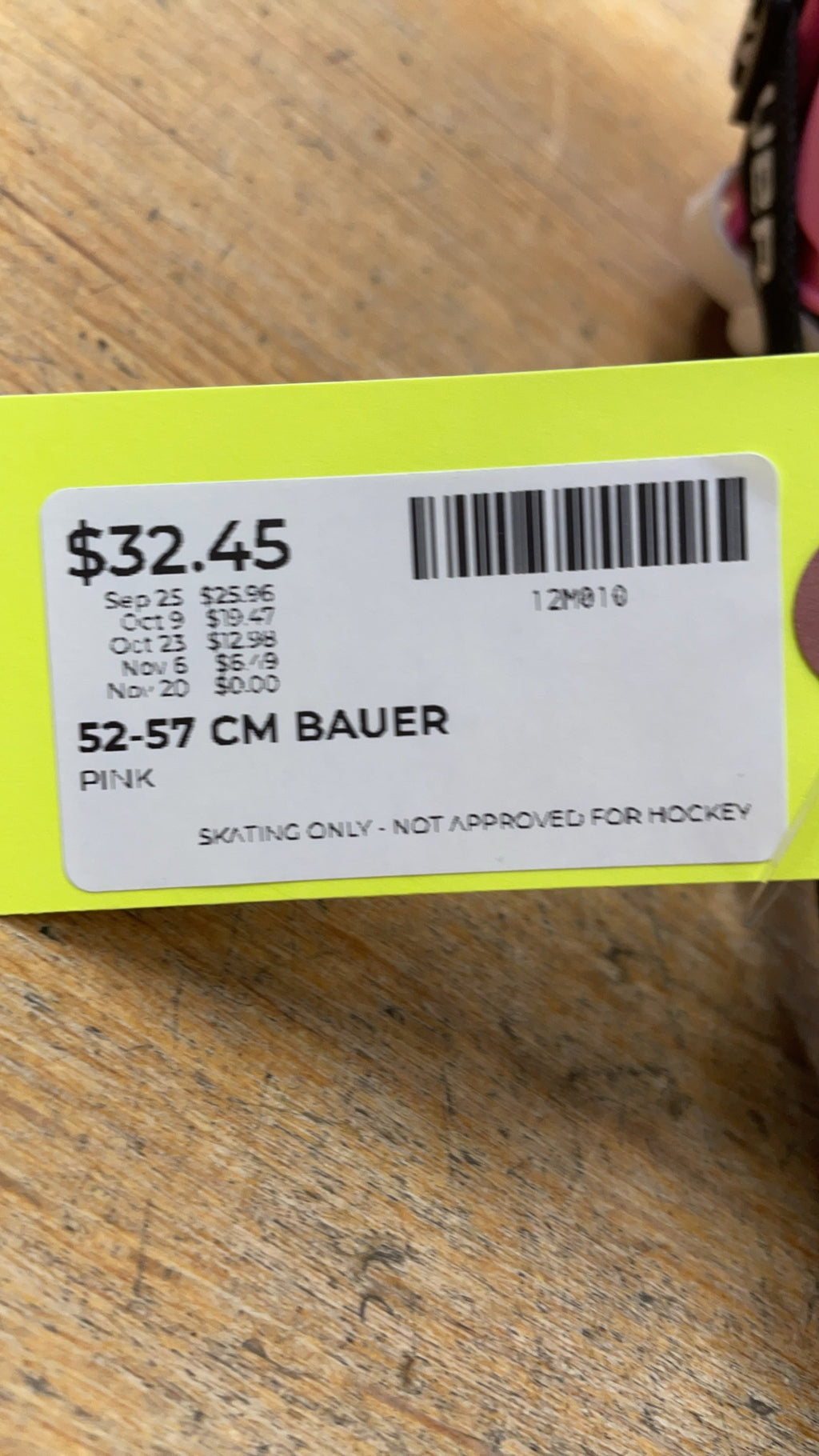 Bauer 2100 52-57 CM Pink Hockey Helmet