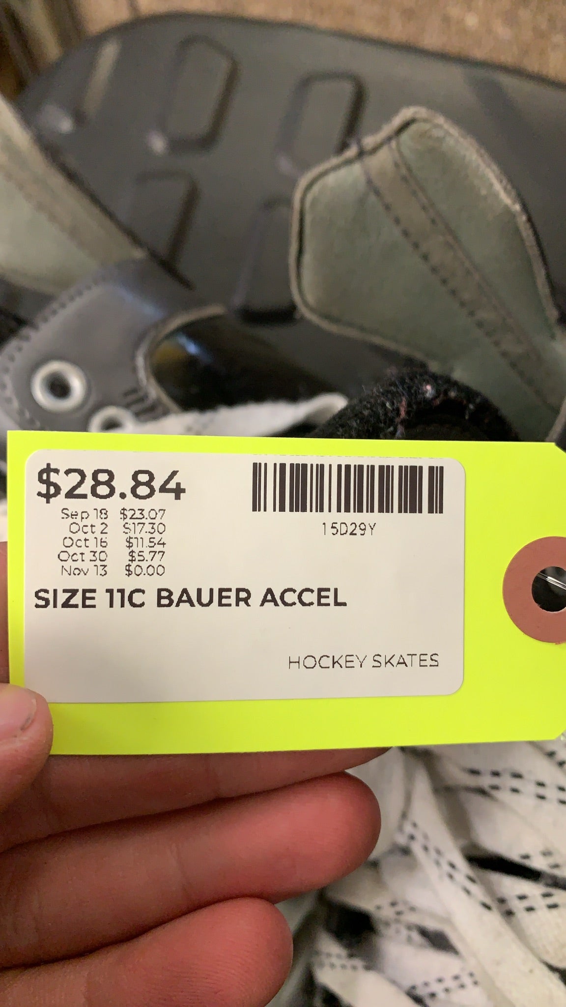 Bauer Accel Size 11C Hockey Skates