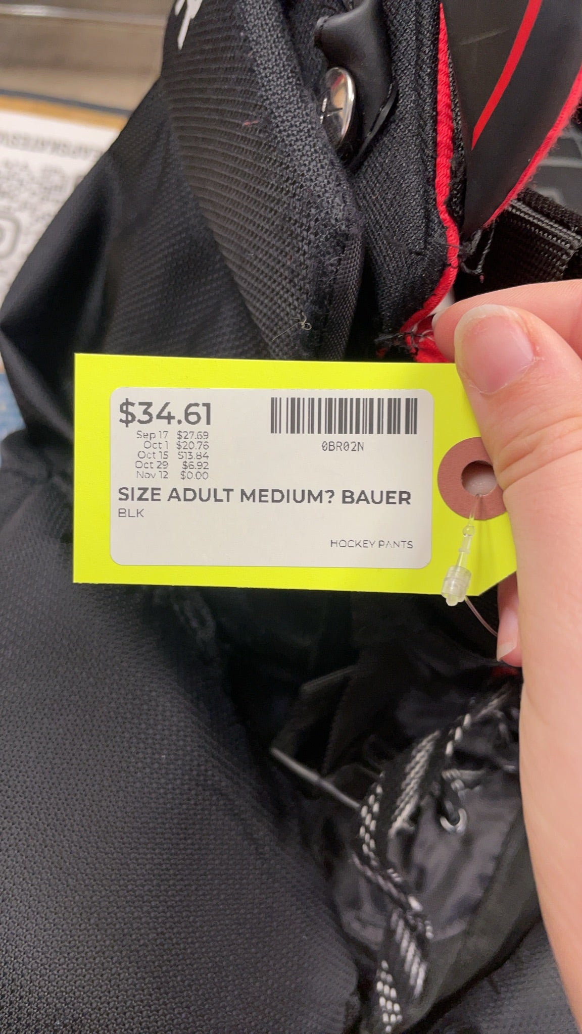 Bauer Hockey Pants Adult Medium Black