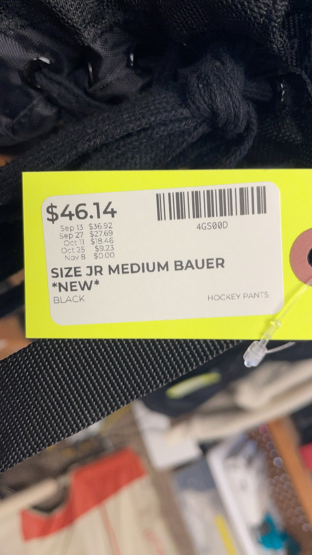 Bauer Hockey Pants JR Medium Black *NEW*