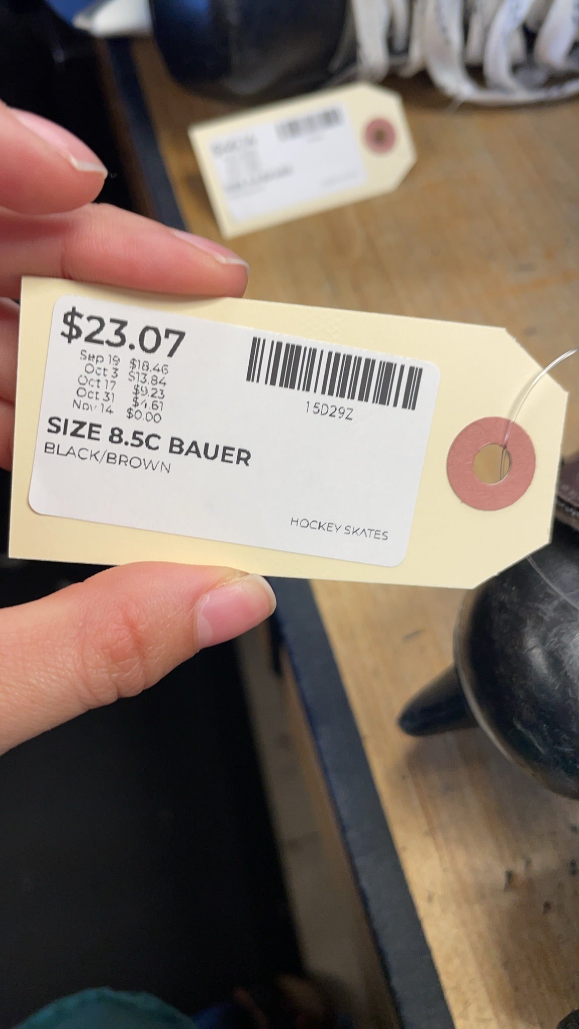 Bauer Hockey Skates 8.5C Black/Brown