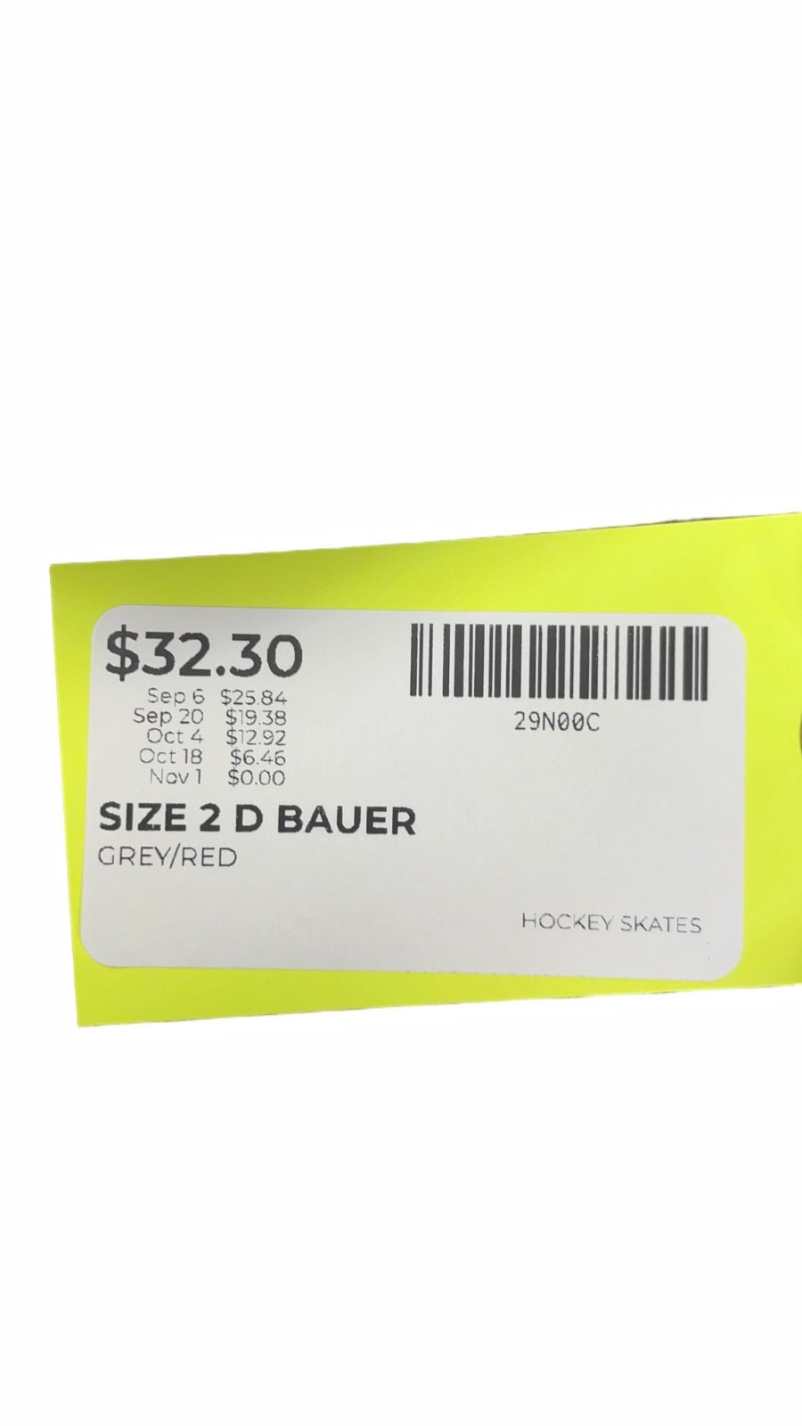 Bauer Hockey Skates Size 2 D