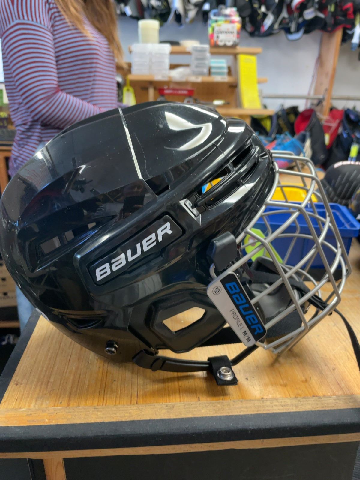 Bauer IMS 5.0 Hockey Helmet with Cage - Black - 54-56cm