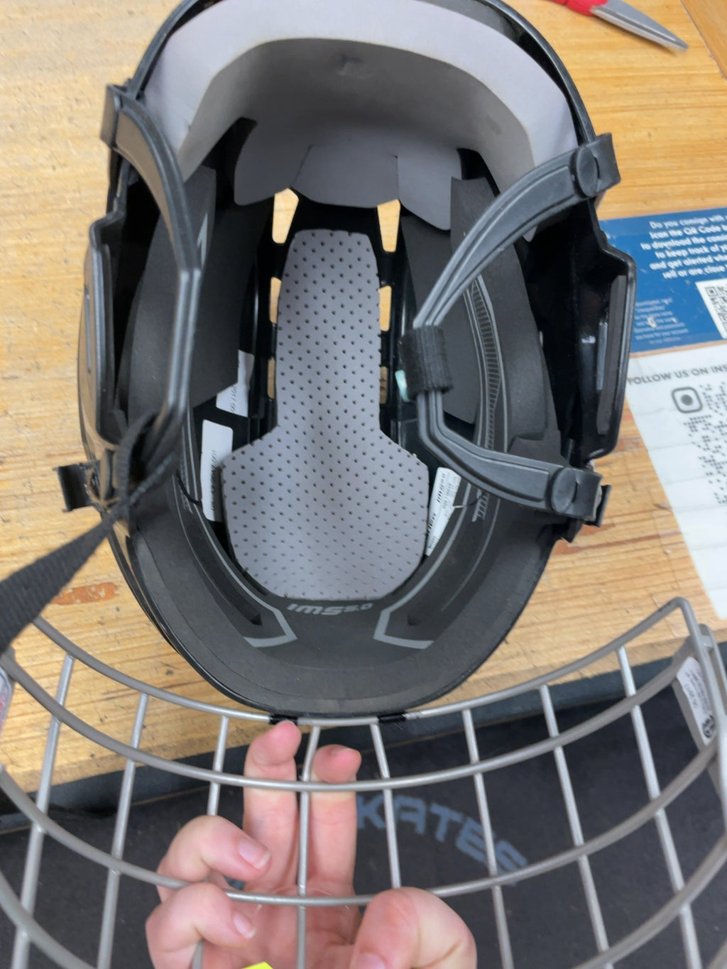 Bauer IMS 5.0 Hockey Helmet with Cage - Black - Size 52-57cm