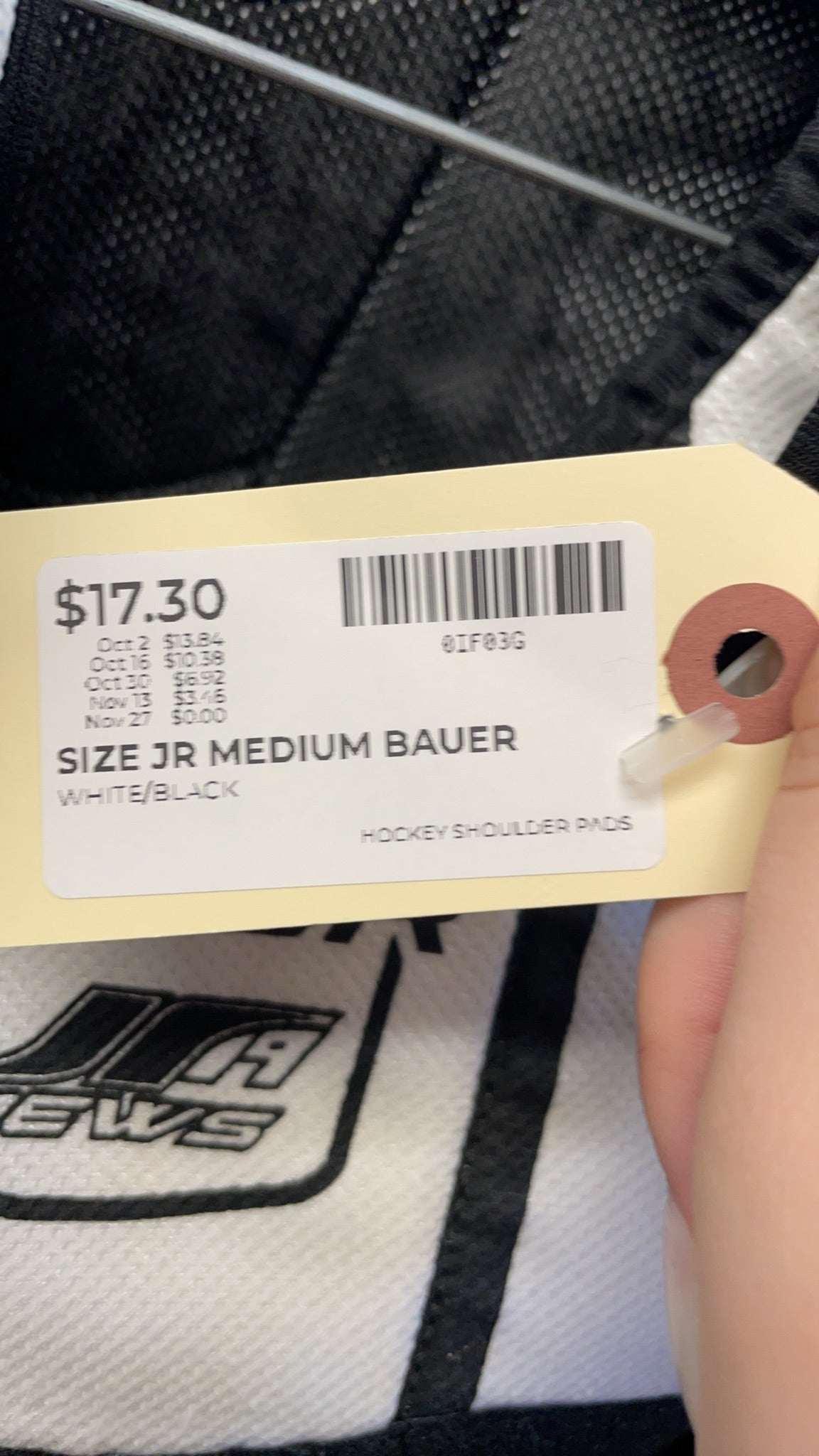 Bauer JR Medium Hockey Shoulder Pads