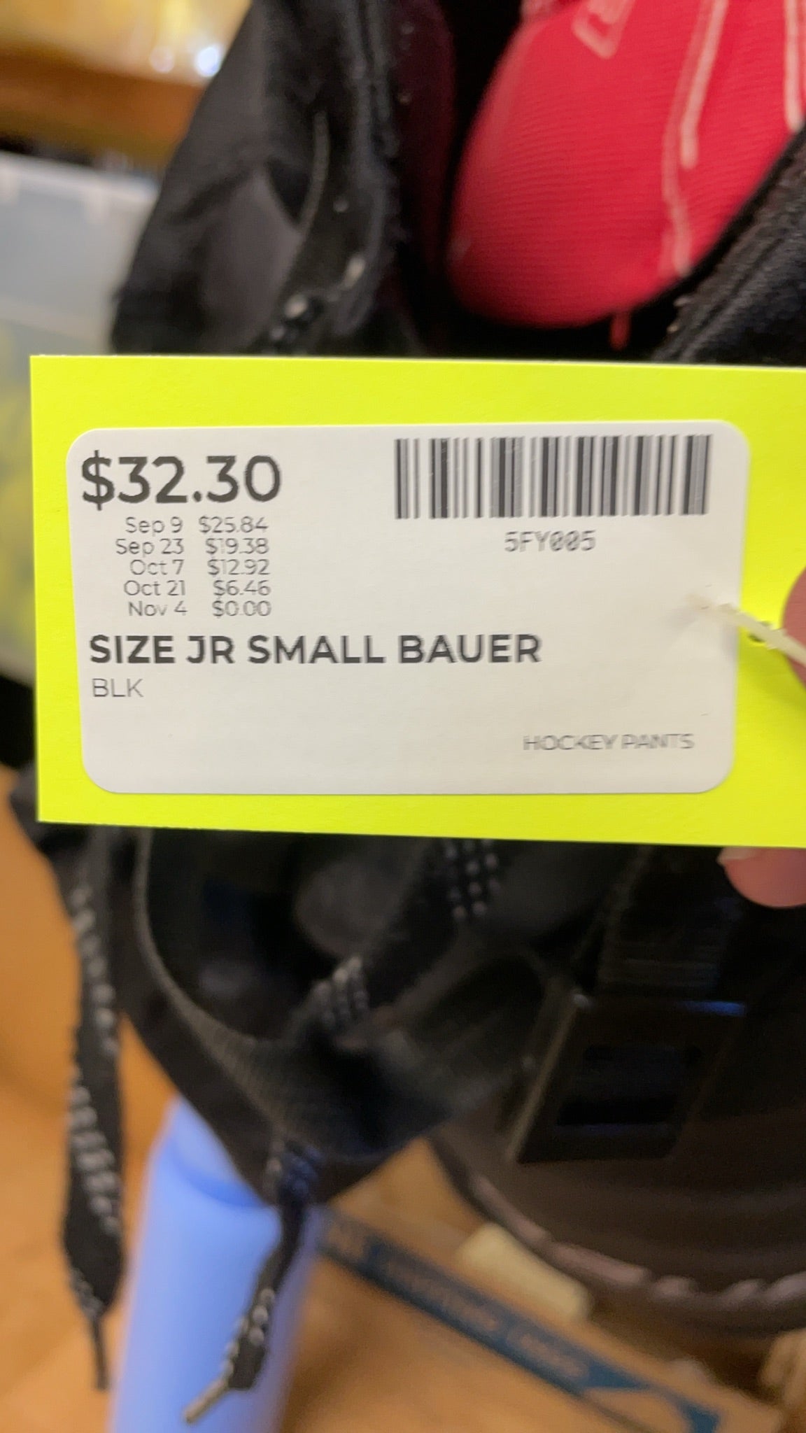 Bauer Junior Small Hockey Pants - Black