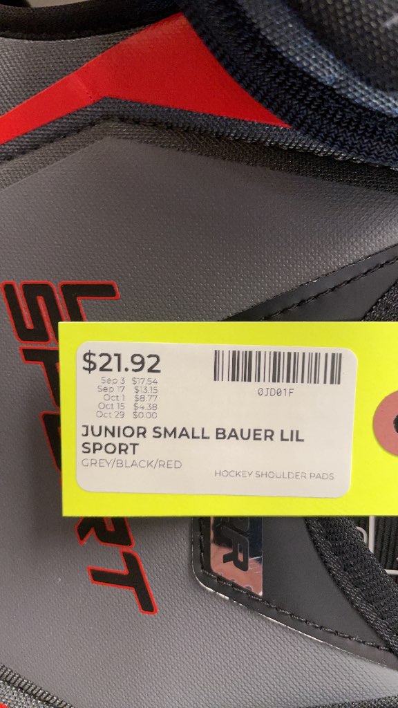 Bauer Lil Sport Junior Small Hockey Shoulder Pads