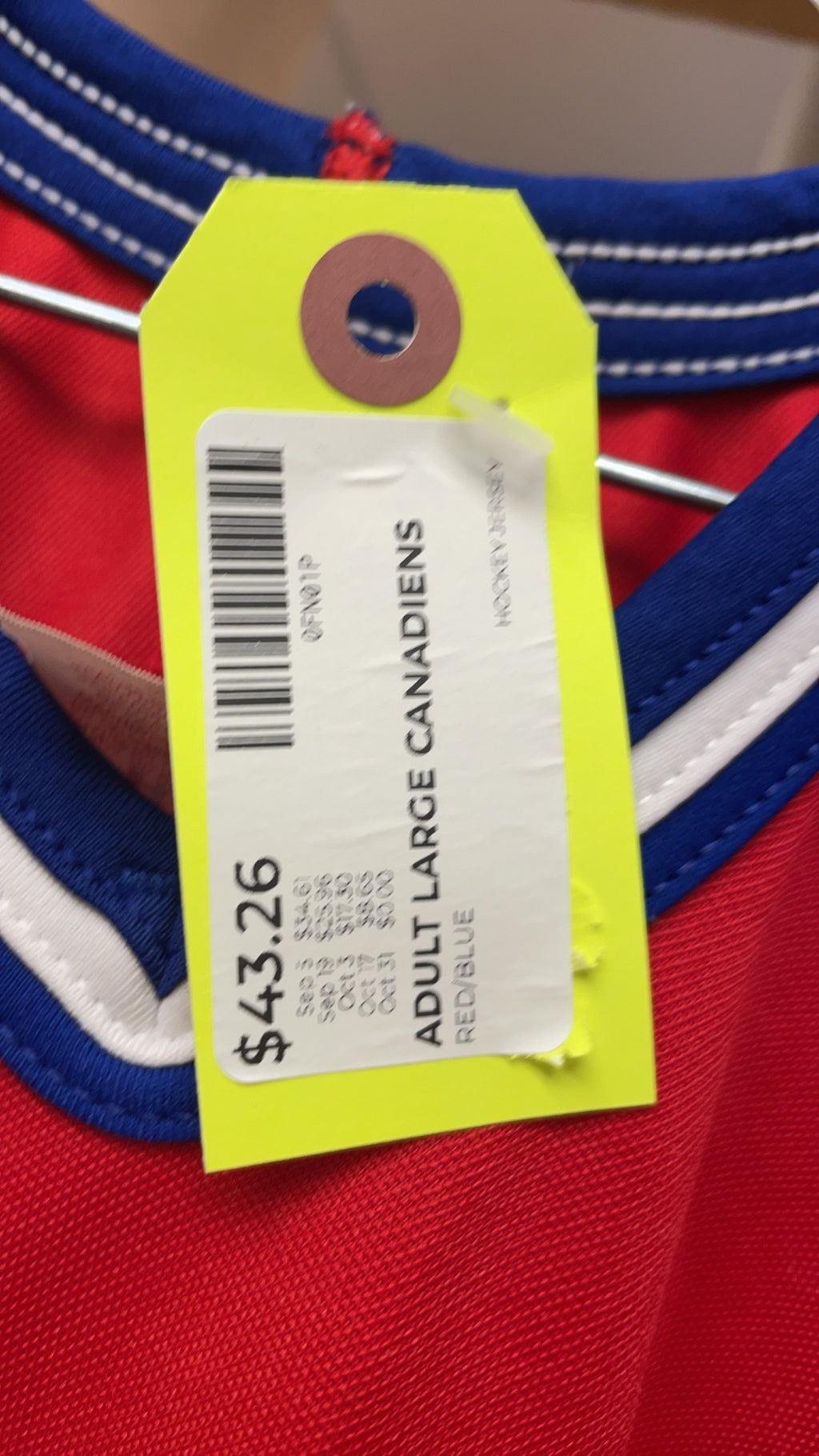 Bauer Montreal Canadiens Hockey Jersey - Adult Large