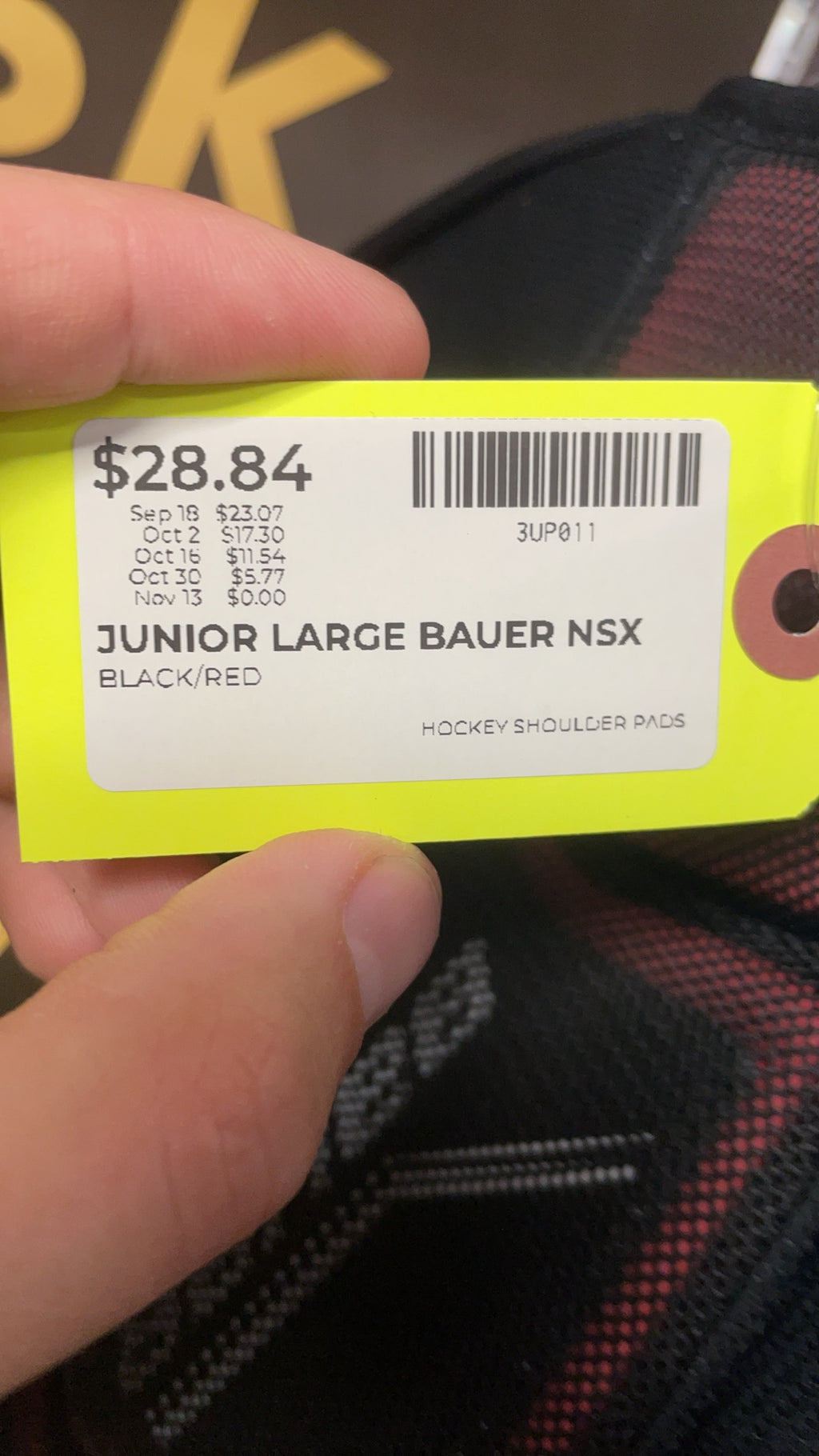 Bauer NSX Junior Large Hockey Shoulder Pads
