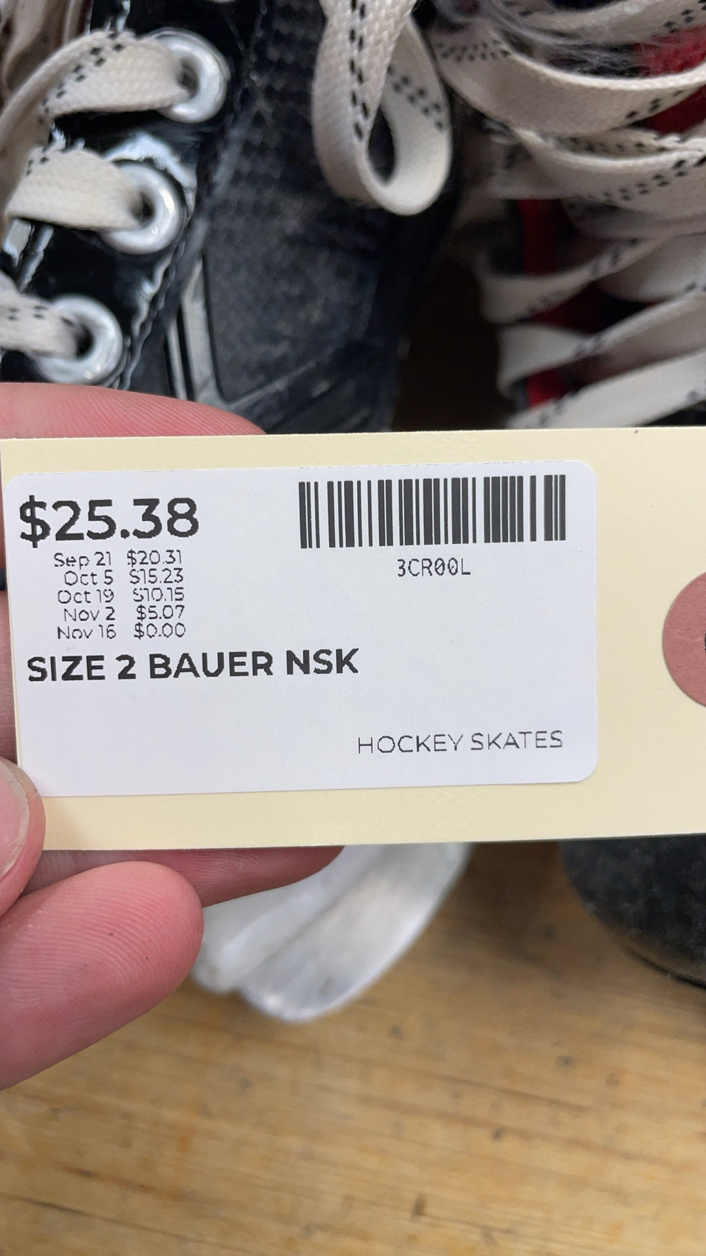 Bauer NSX Size 2 Hockey Skates
