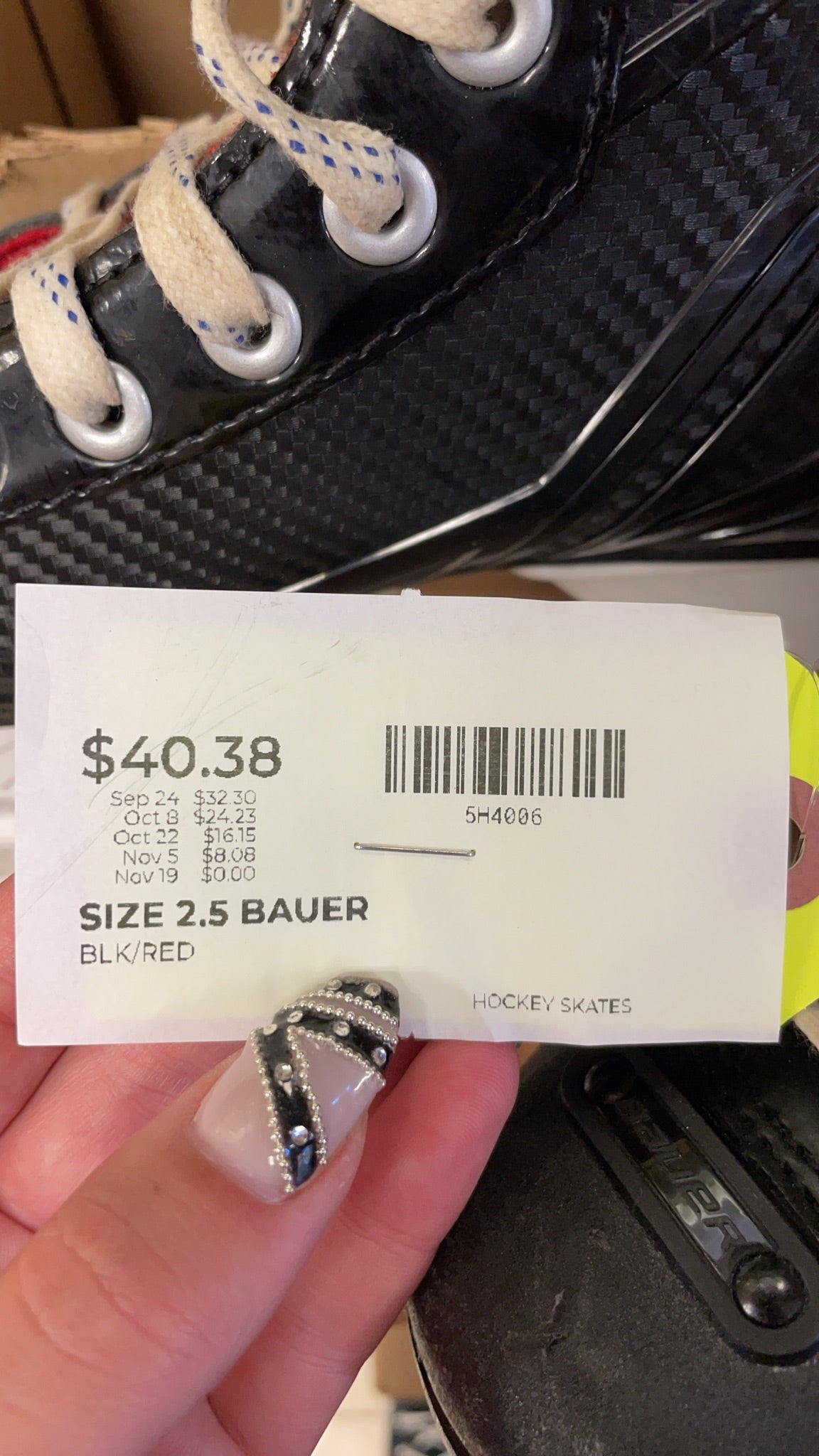 Bauer NSX Size 2.5 Hockey Skates
