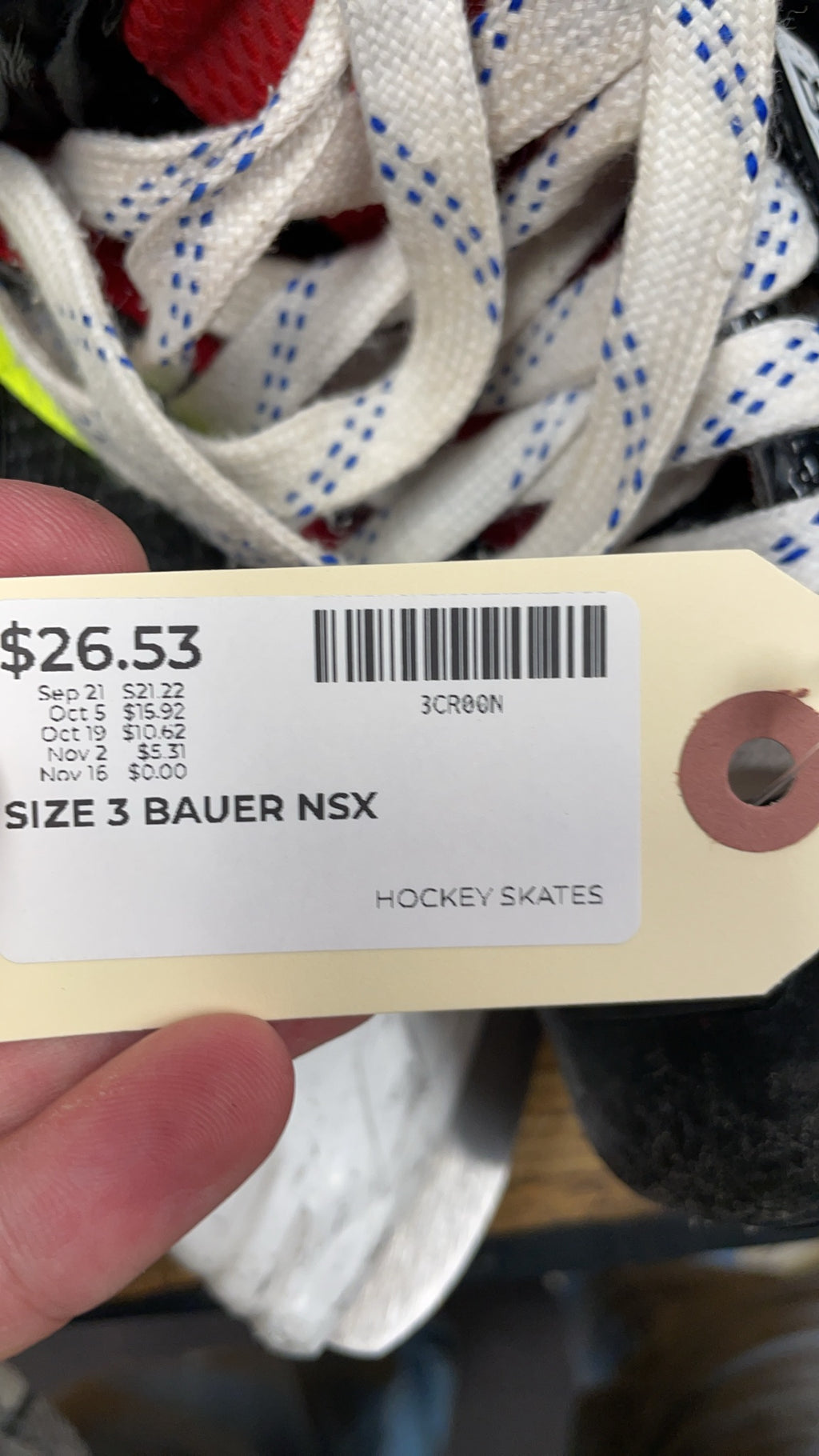 Bauer NSX Size 3 Hockey Skates