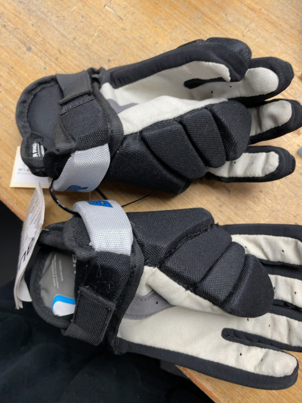 Bauer Pro Players 10" Junior Hockey Gloves Black/Grey/Blue