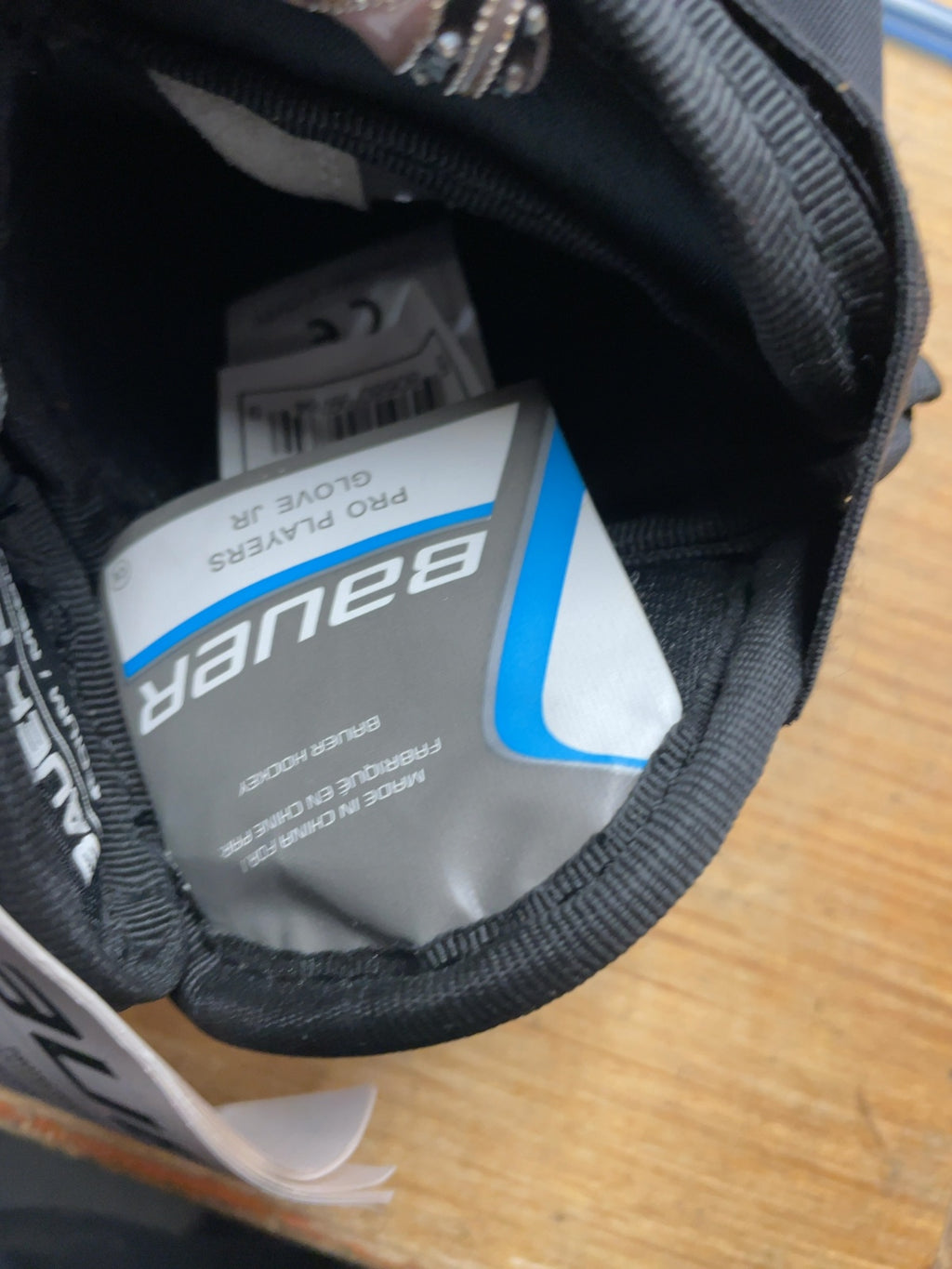 Bauer Pro Players 10" Junior Hockey Gloves Black/Grey/Blue