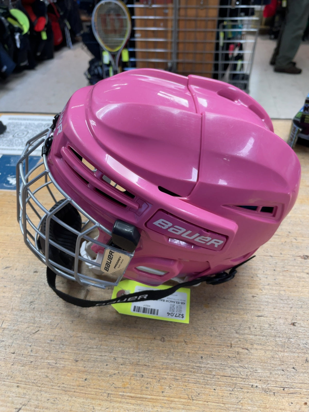 Bauer Prodigy 48-53.54cm Pink Hockey Helmet with Cage