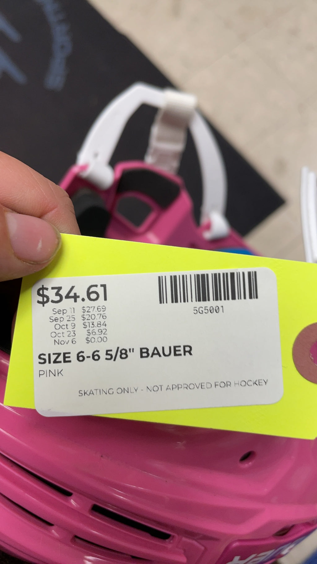 Bauer Prodigy 6-6 5/8" Pink Hockey Helmet