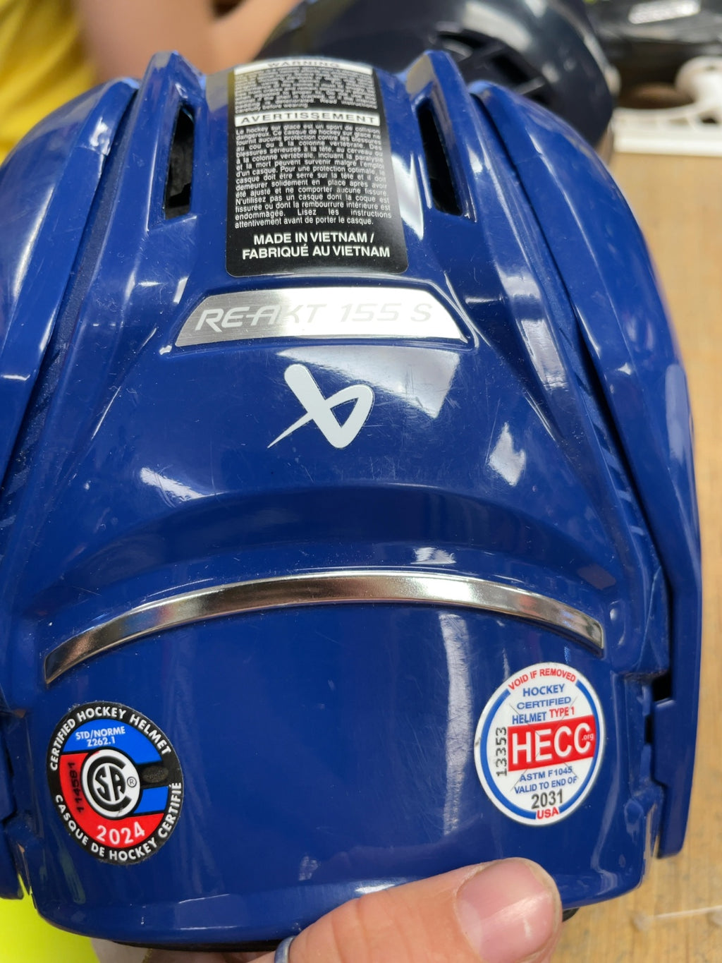 Bauer RE-AKT 155 S 6 1/2 - 7 1/8" Blue Hockey Helmet