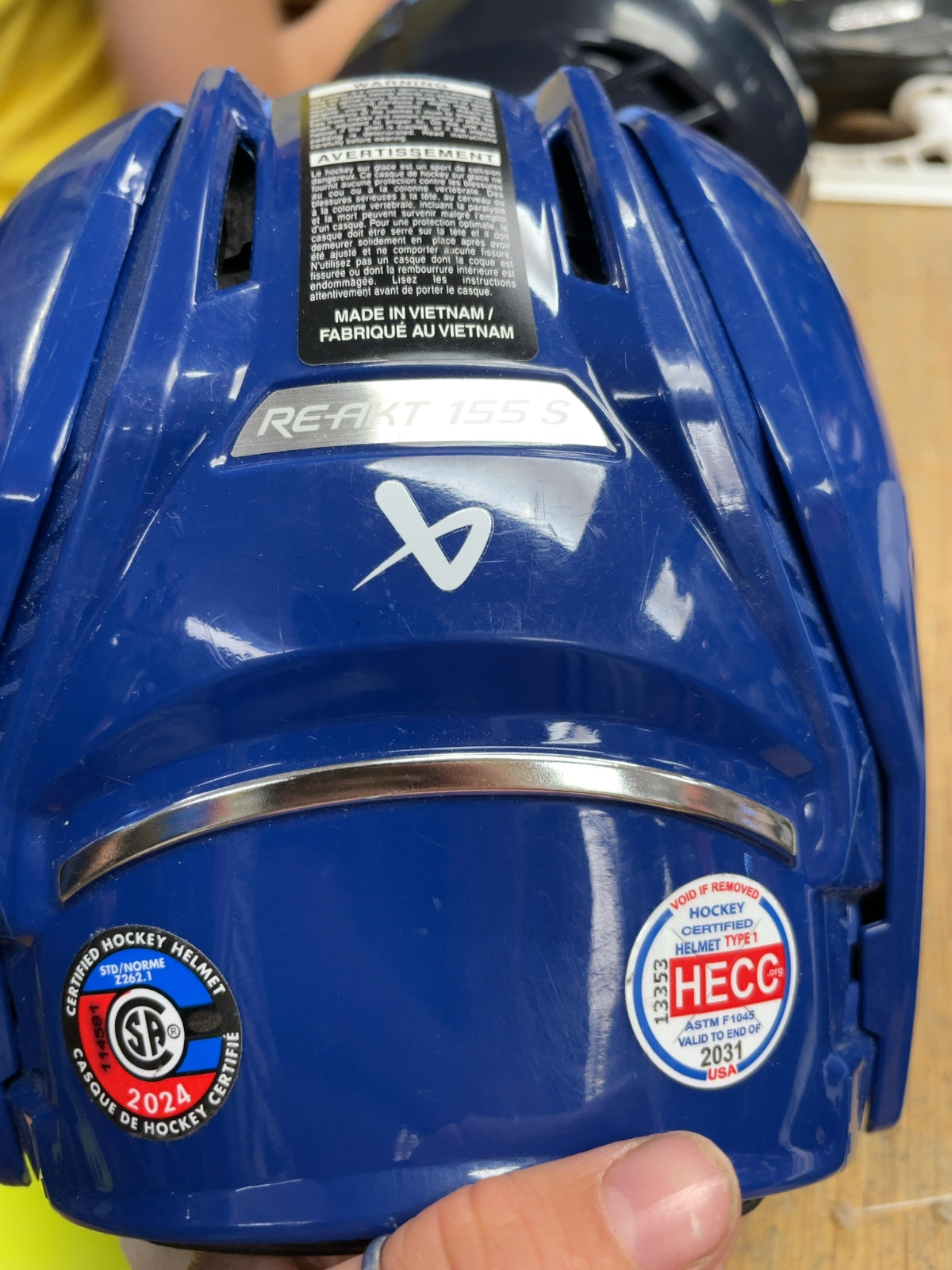 Bauer RE-AKT 155 S 6 1/2 - 7 1/8" Blue Hockey Helmet