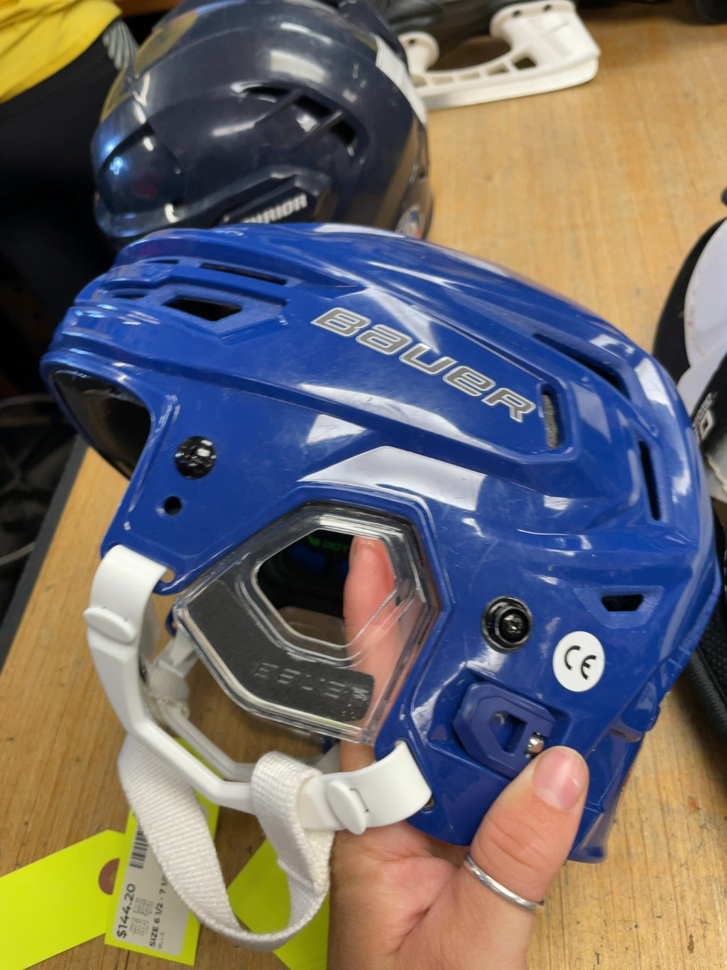 Bauer RE-AKT 155 S 6 1/2 - 7 1/8" Blue Hockey Helmet