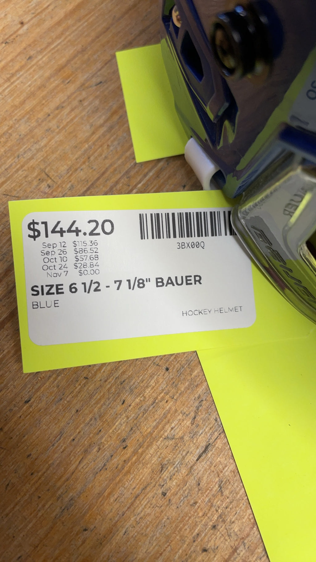 Bauer RE-AKT 155 S 6 1/2 - 7 1/8" Blue Hockey Helmet