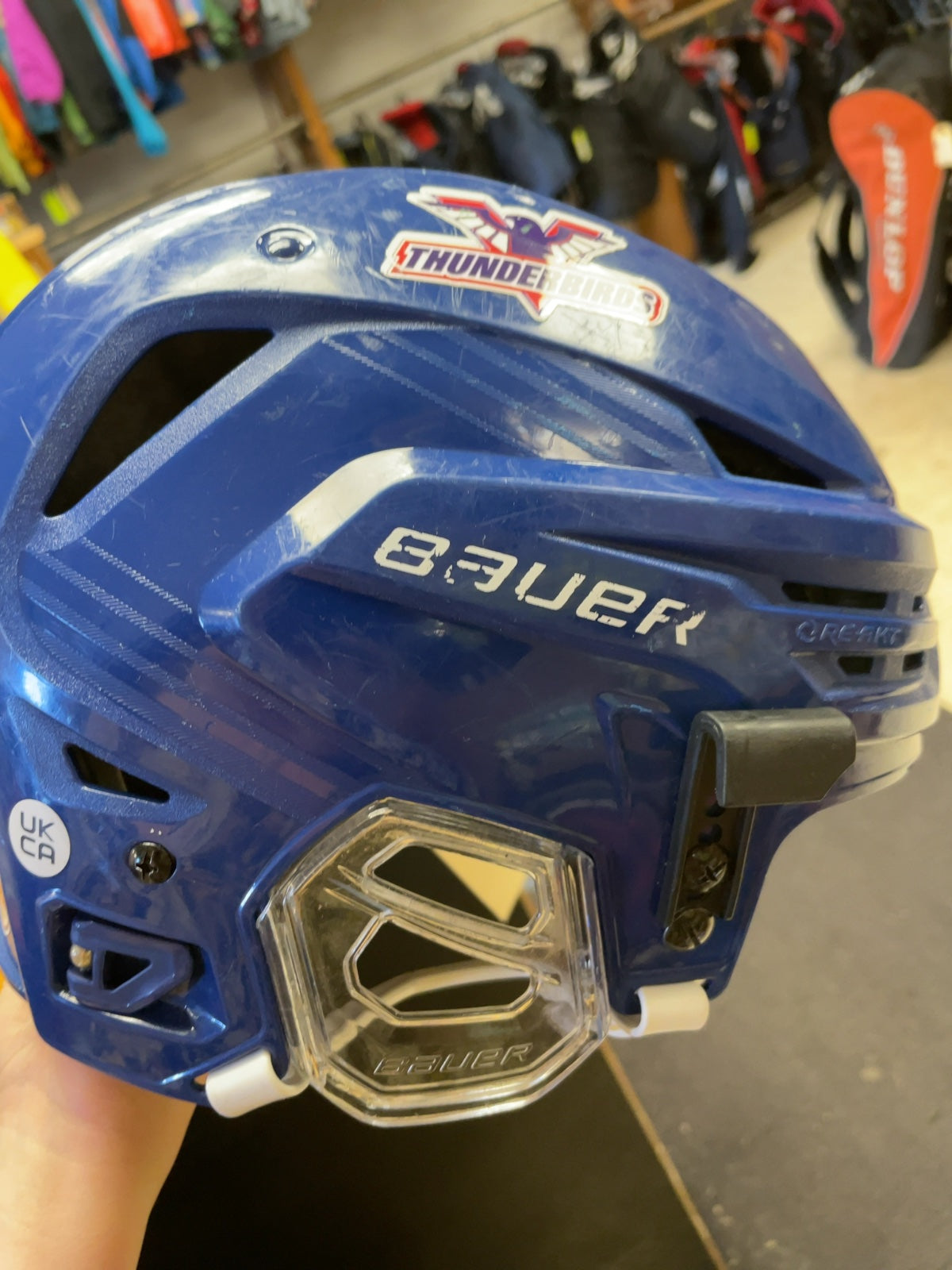 Bauer Re-Akt 56-60cm Blue Hockey Helmet