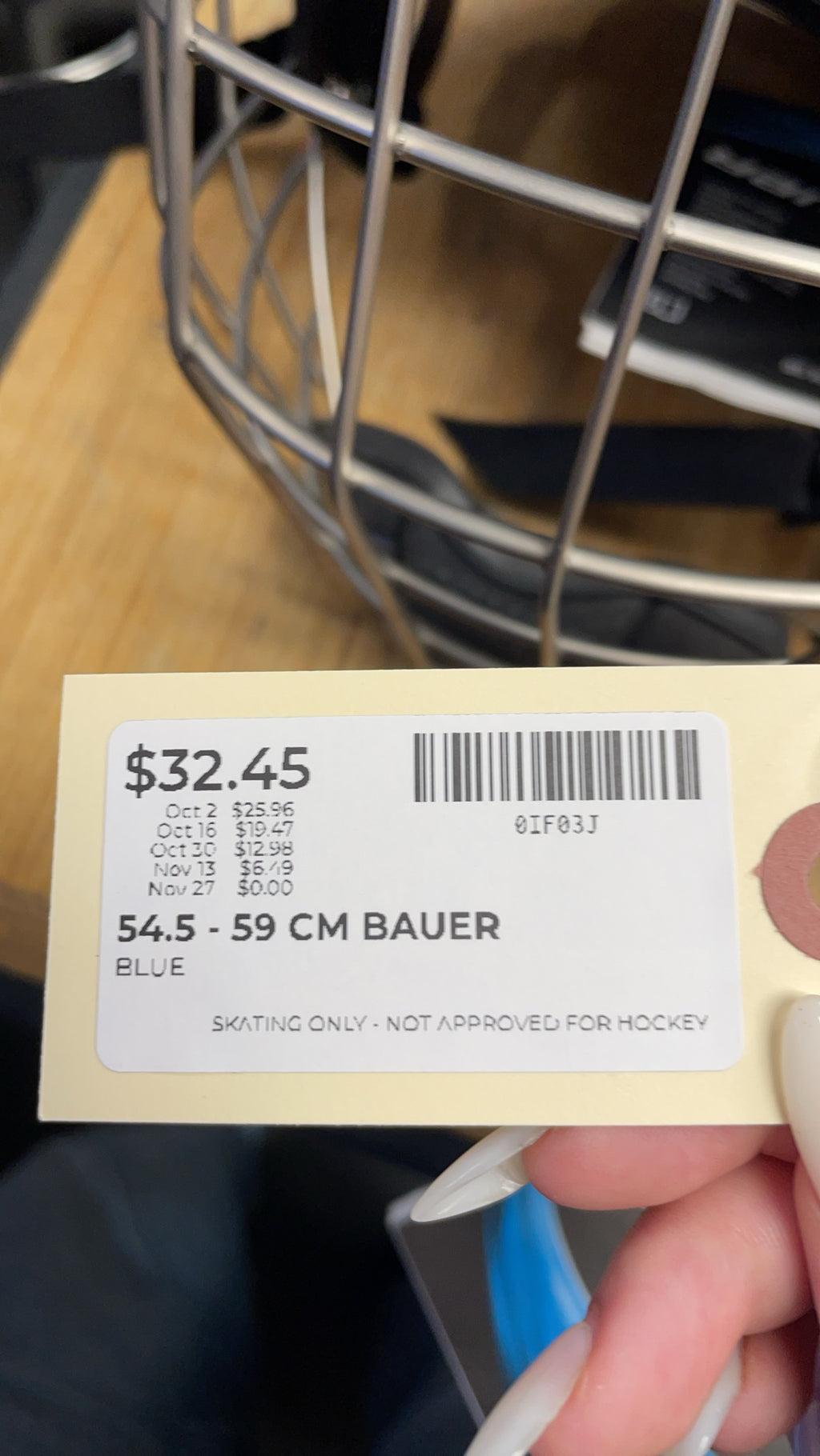 Bauer RE-AKT 75 Size M (54.5-59cm) Hockey Helmet with Cage