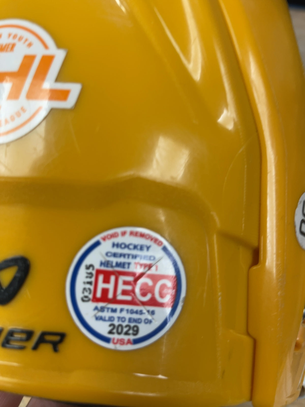Bauer RE-AKT 85 Hockey Helmet - Yellow - Small