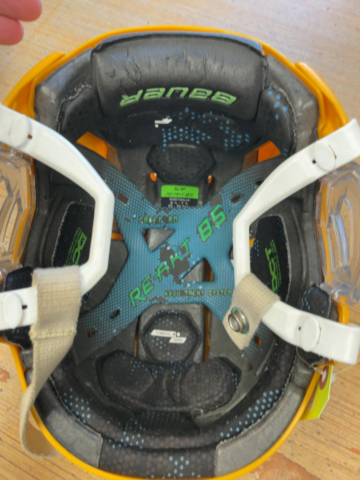 Bauer RE-AKT 85 Hockey Helmet - Yellow - Small