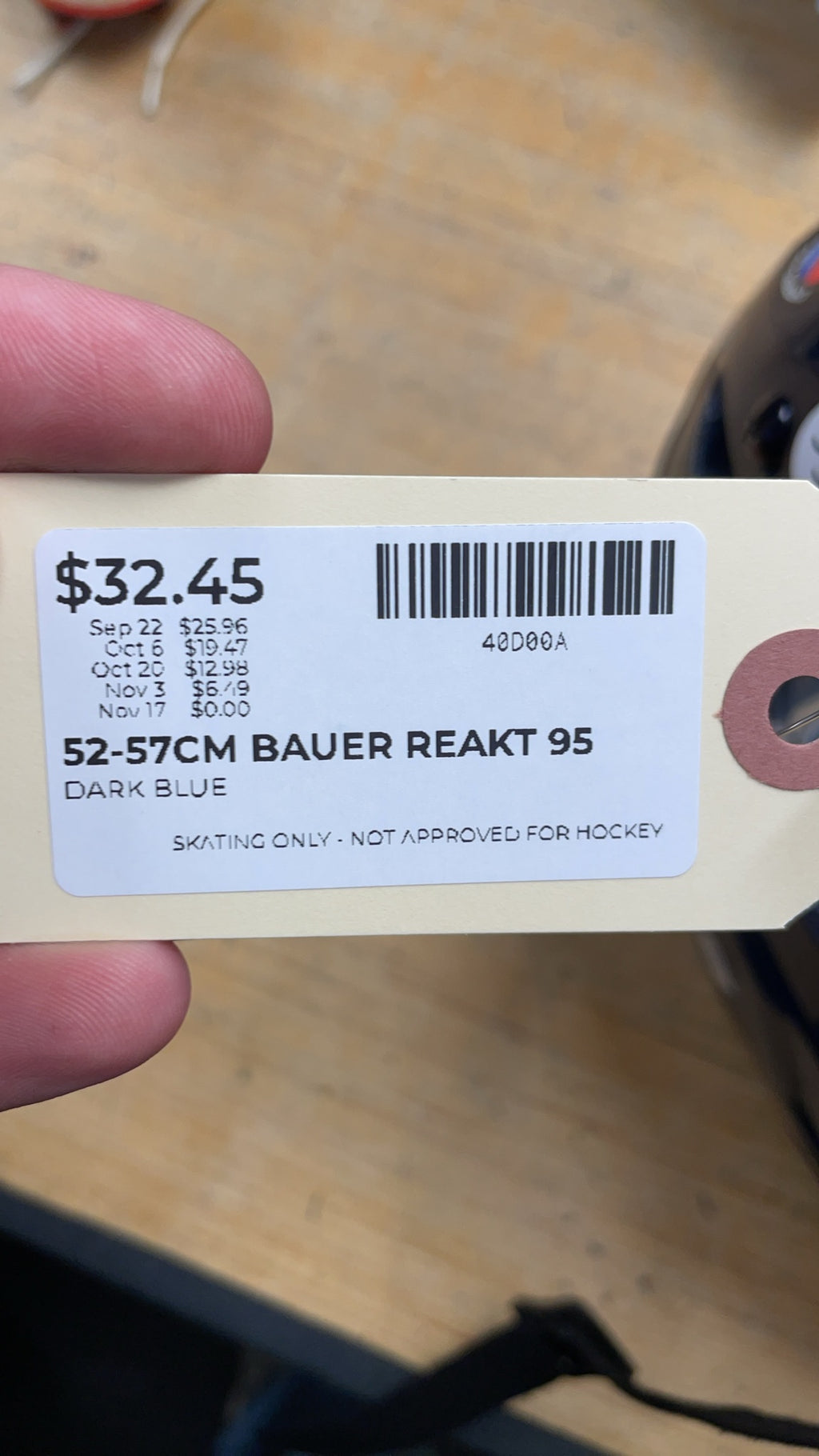 Bauer Re-Akt 95 Size S (52-57cm) Hockey Helmet