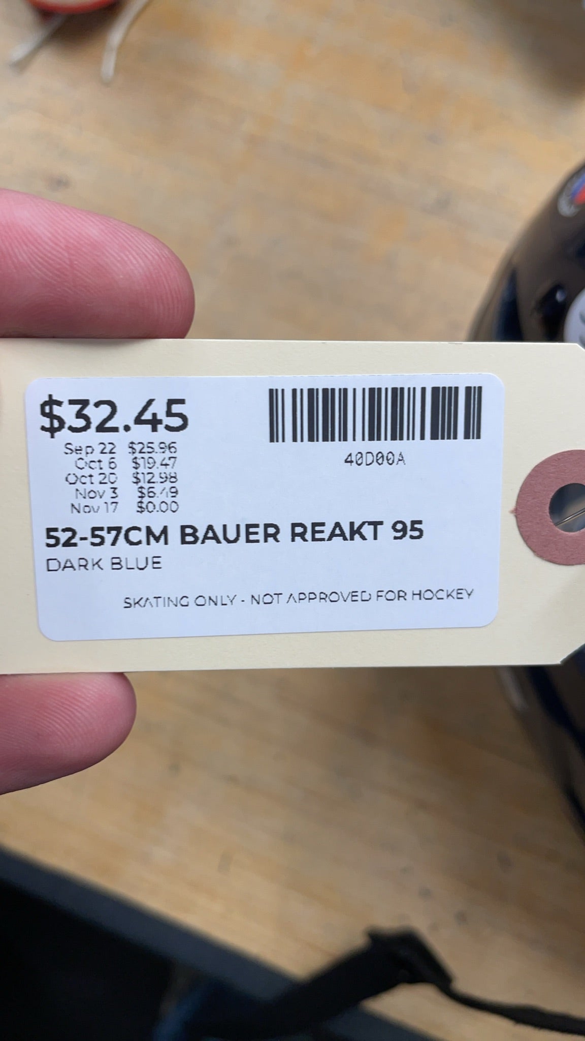 Bauer Re-Akt 95 Size S (52-57cm) Hockey Helmet