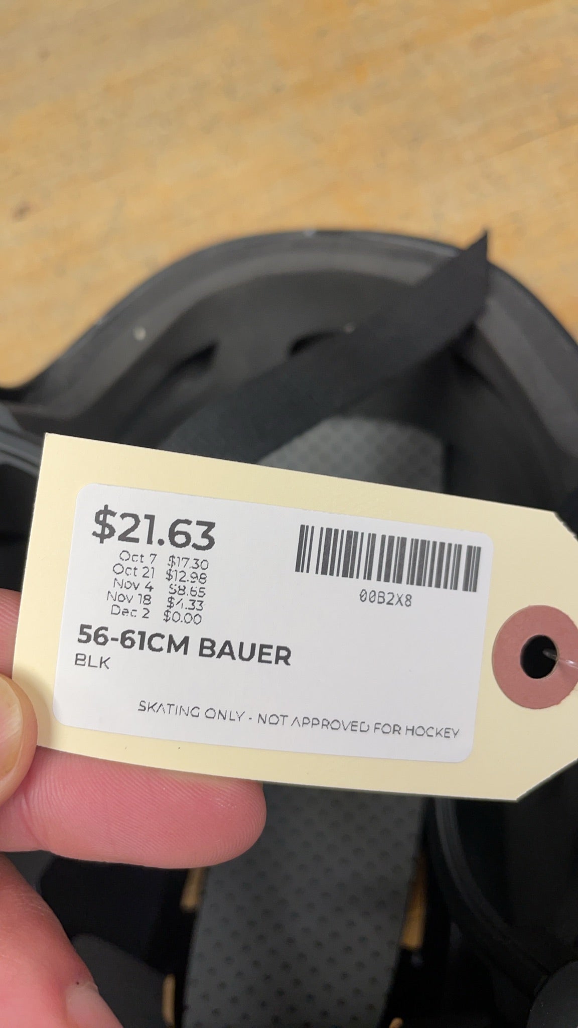 Bauer RNN2100L 56-61cm Skating Helmet Black