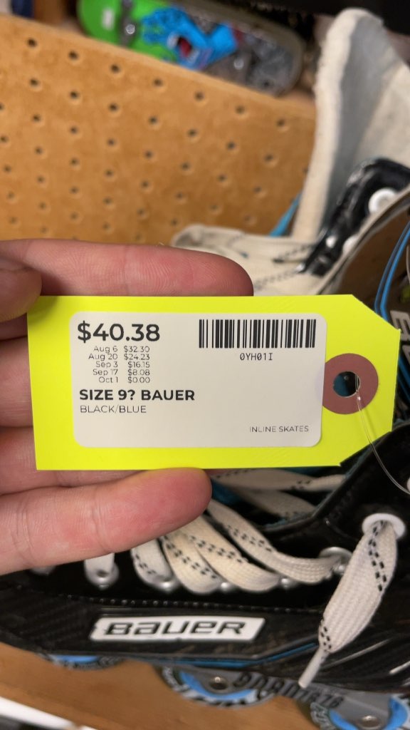 Bauer RSX Inline Skates - Size 9