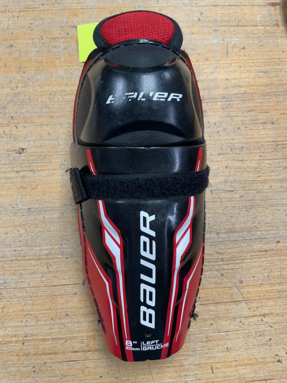 Bauer Shin Pads 8" Black/Red