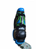 Bauer Shin Pads 9" Black/Blue/Green