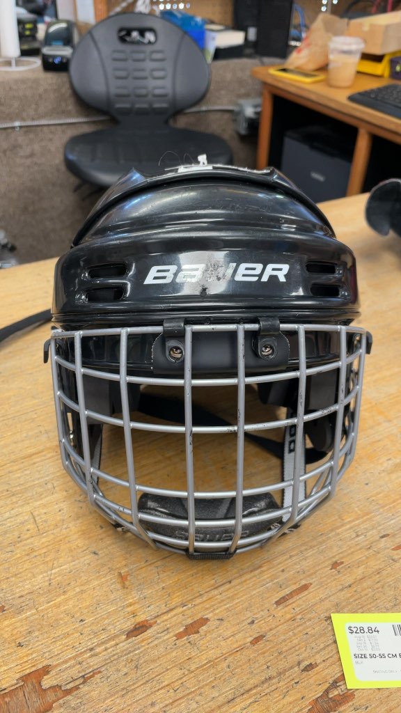 Bauer Skating Helmet with Cage - Black - Size 50-55 CM