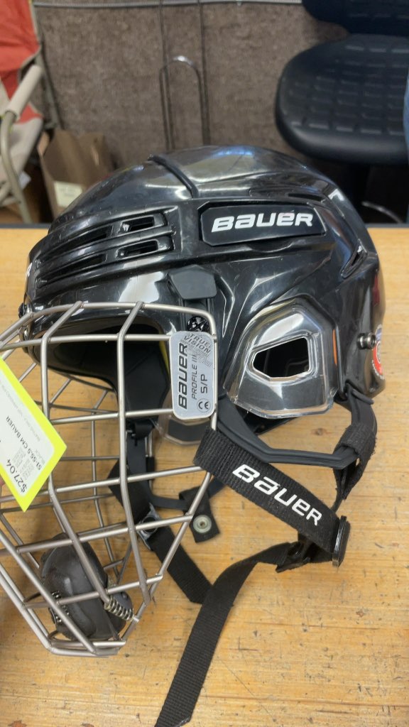 Bauer Skating Helmet with Profile III Cage - Black (51-55.5 cm)