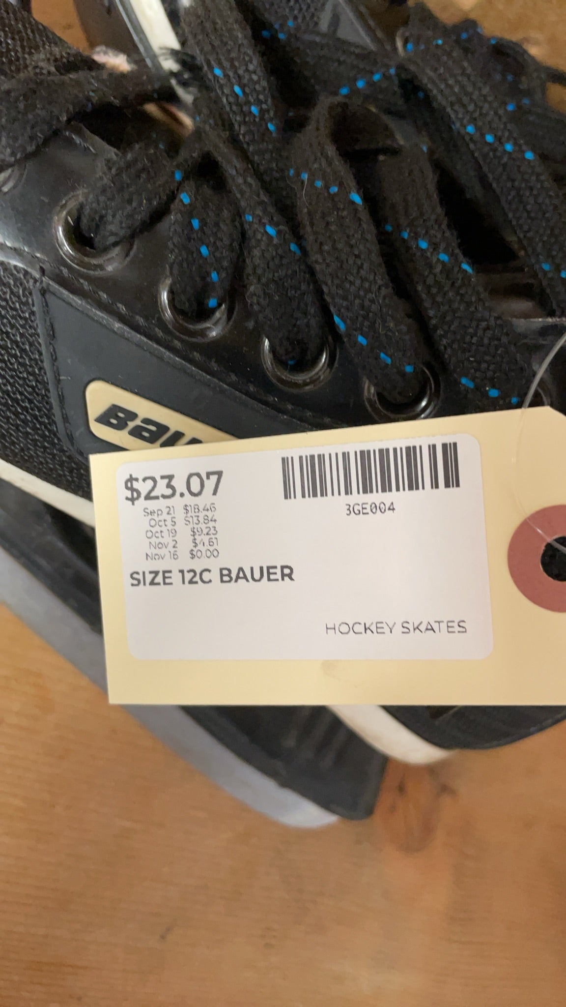 Bauer Supreme 1000 Size 12C Hockey Skates