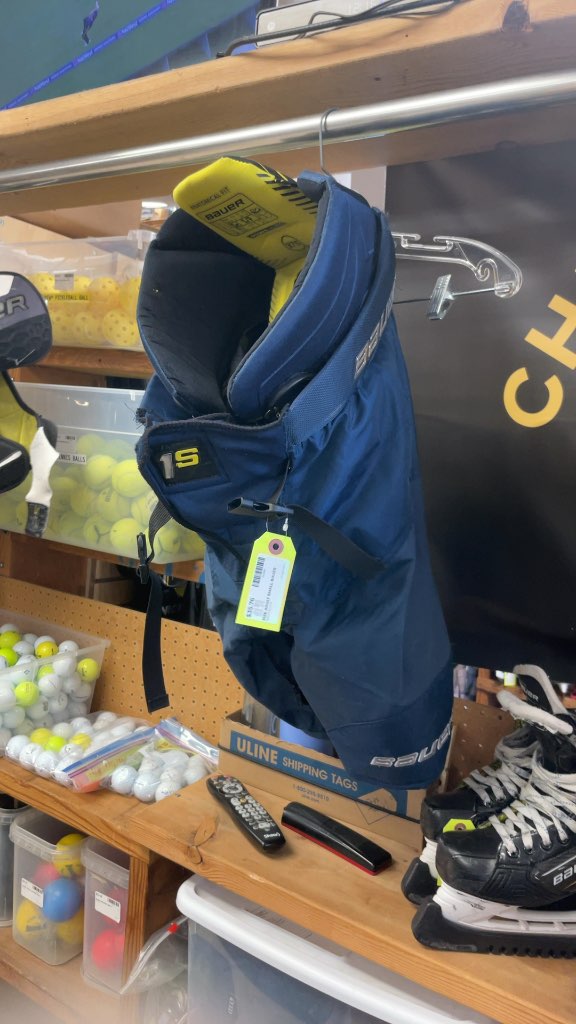 Bauer Supreme 1S Senior Small Hockey Pants - Navy/Yellow