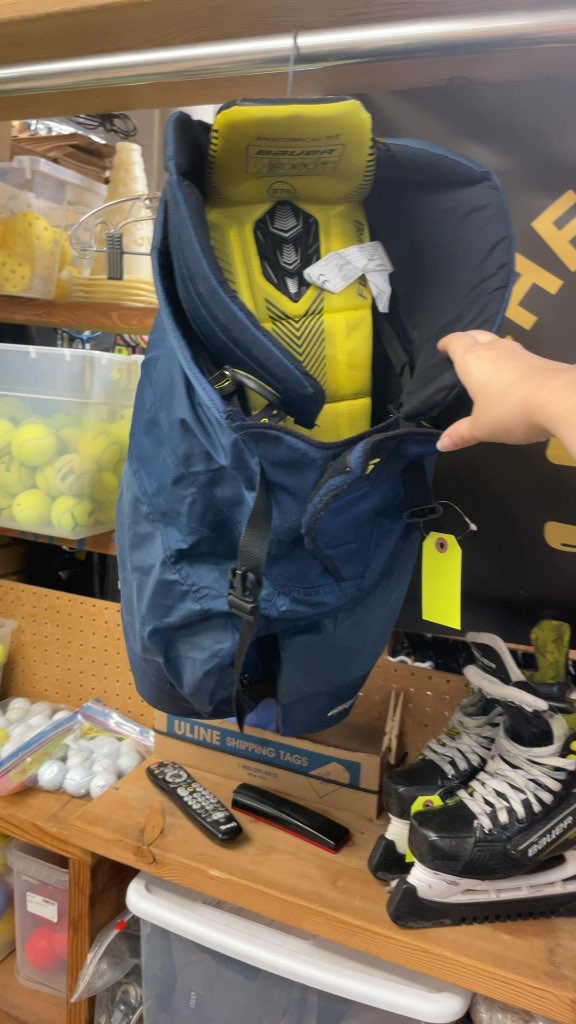 Bauer Supreme 1S Senior Small Hockey Pants - Navy/Yellow