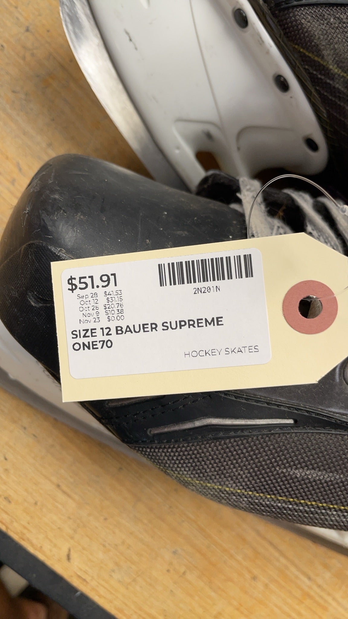 Bauer Supreme One70 Size 12D Hockey Skates