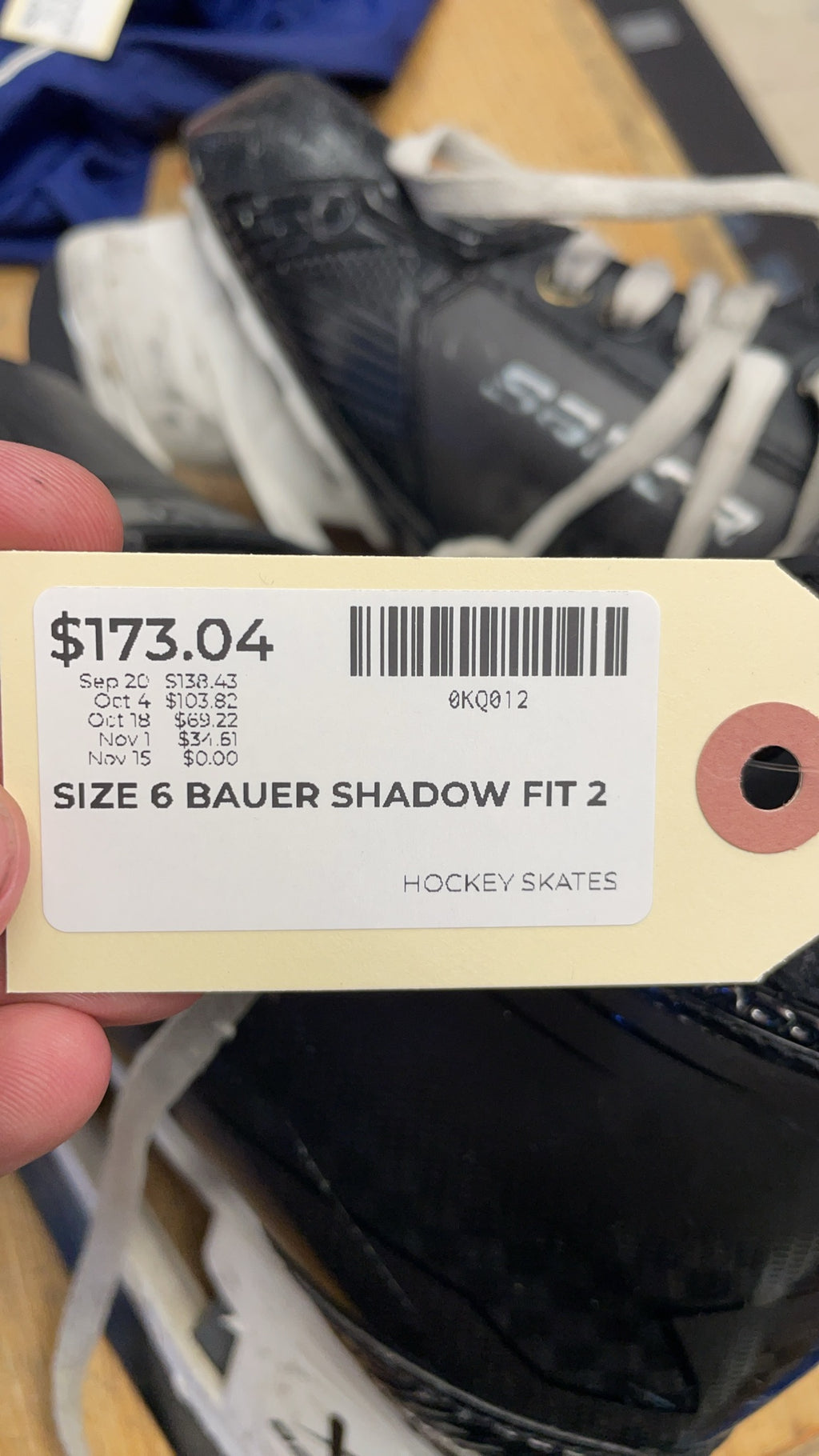 Bauer Supreme Shadow Size 6 Fit 2 Hockey Skates
