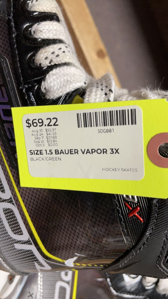 Bauer Vapor 3X Hockey Skates - Size 1.5