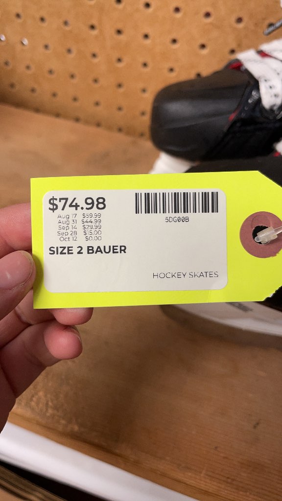 Bauer Vapor 3X Pro Hockey Skates - Size 2