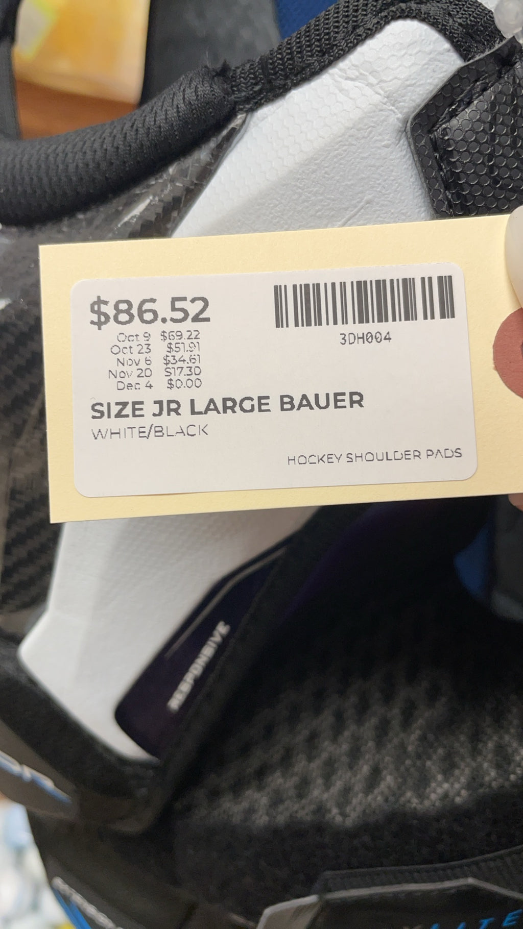Bauer Vapor Hyperlite Junior Large Hockey Shoulder Pads